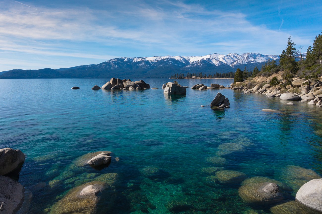 Aerial view of Lake Tahoe on a Nevada Flight + Hotel all inclusive JetBlue Vacations package