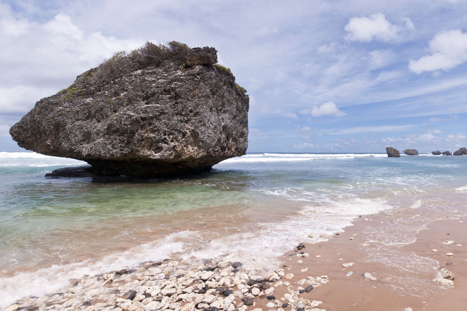 View of Pebbles Beach in Barbados during Flight + Hotel Caribbean JetBlue Vacations package