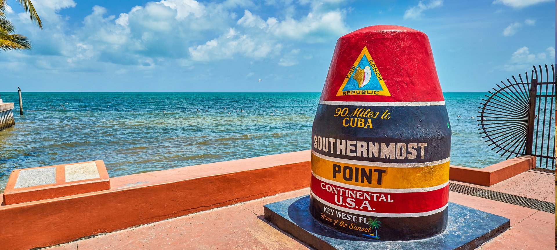 View of the southern-most point in Key West on a Florida Flight + Hotel JetBlue Vacations package