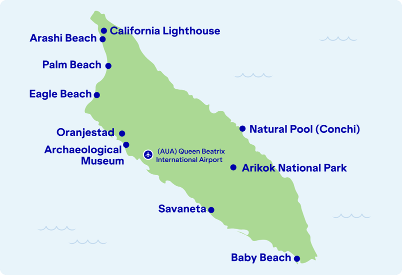 Detailed tourist map of aruba 60 photos - Cheapbeachtravel.com